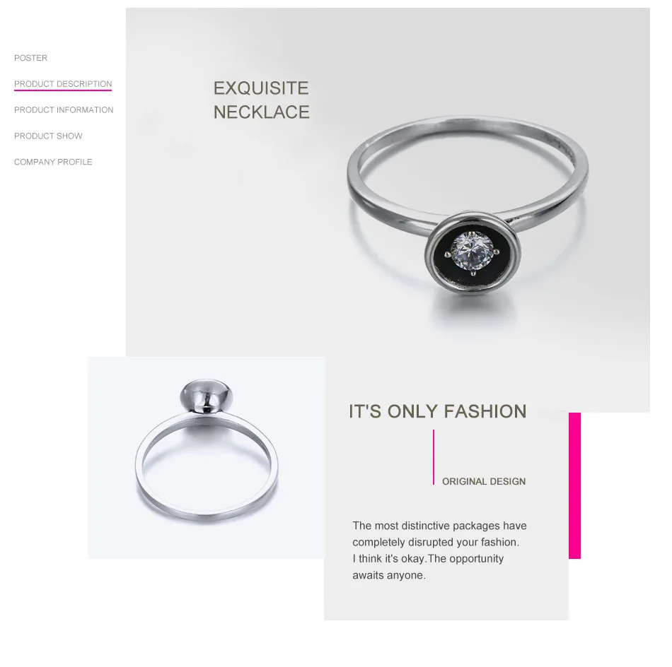 Say-You-Say-Me-925-Sterling-Silver-Black-Liner-Rings-Wedding-Engagement-Jewelry-Punk-Rock-Rings-T08