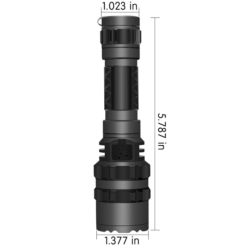 LED Gun-mounted luminairet USB Rechargeable Waterproof durable Scout Light Torch Hunting supplies