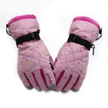 Мужские и женские нескользящие лыжные перчатки зимний теплый непродуваемый бархат утолщенные хлопковые перчатки для уличной езды перчатки