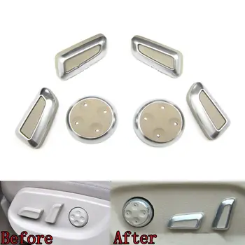 

Beige Car Seat Adjustment Switch Control Knob Button Chair Cover Trim 6x Fit For Audi Q5 A4 VW Tiguan