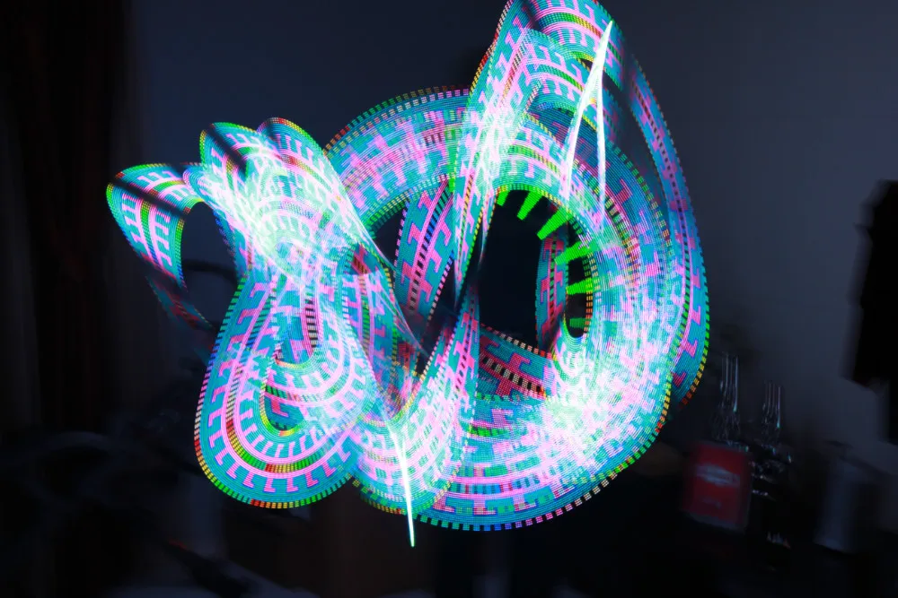 LED poi 2 палочки. Клубная светодиодная палка 2*40 пикселей бар led полноцветный nunchakus DIY