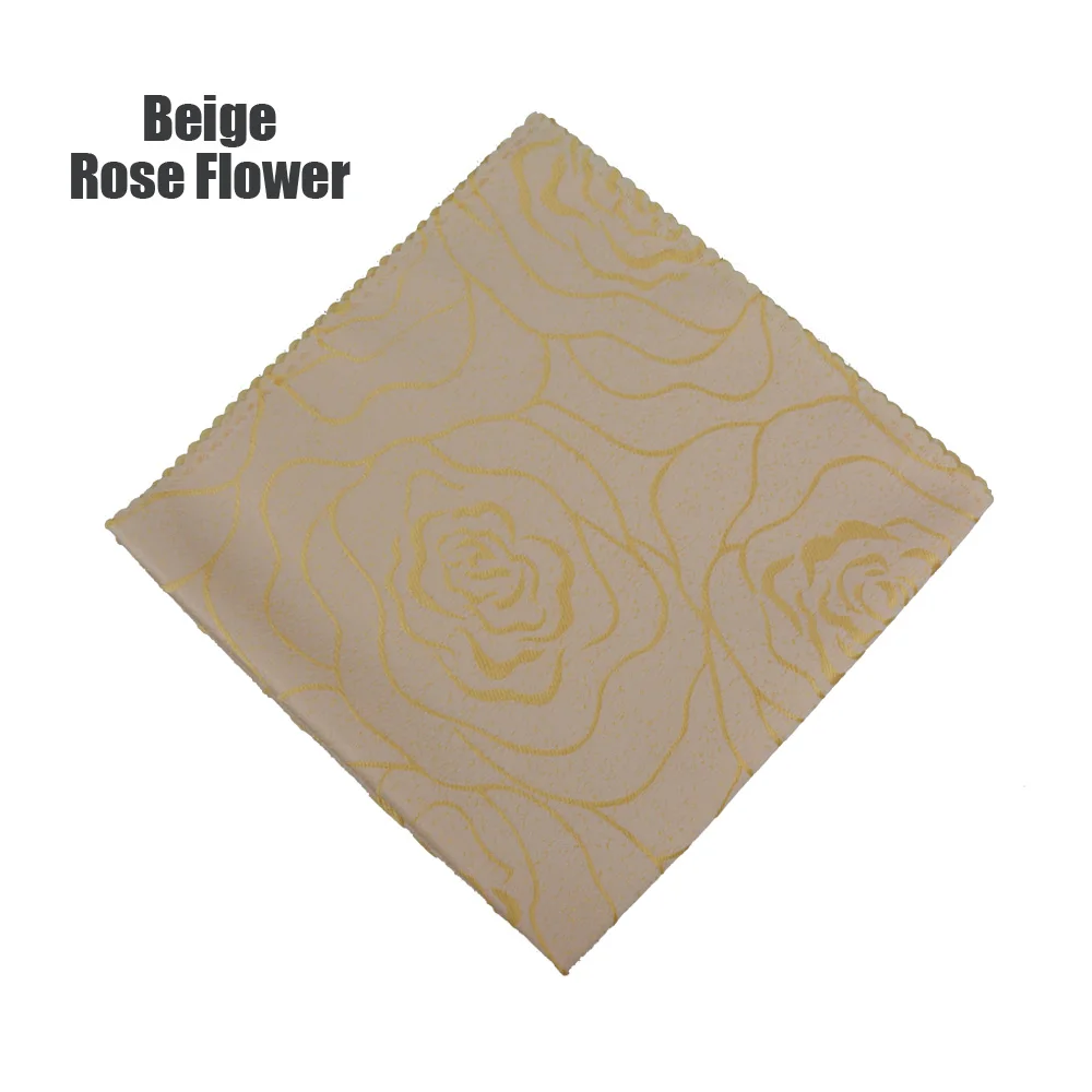 6 шт./лот роскошные золотые желтый/серебристо-серый обеденном Столовая салфетка ресторан площади складной ткань домашнего вечерние платок - Цвет: Beige Rose