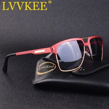 LVVKEE Высокое качество HD поляризованные солнцезащитные очки Для мужчин/Для женщин с плоскими стеклами и половинной рамкой очки, подходят для вождения, солнцезащитные очки для мужчин оттенки солнцезащитные очки с Чехол