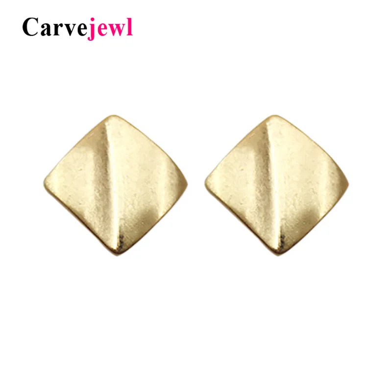 Женские сережки гвоздики Carvejewl Необычные Квадратные геометрические серьги