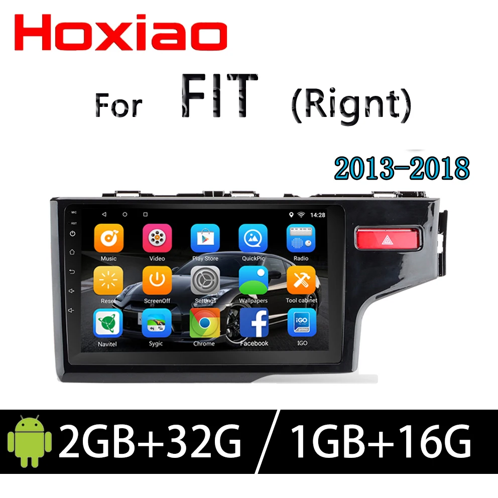 Hoxiao для HONDA Fit JAZZ 2013- Android 6,0 gps HD мультимедийный плеер Карта Навигация wifi BT без DVD 9 дюймов 2DIN Автомагнитола