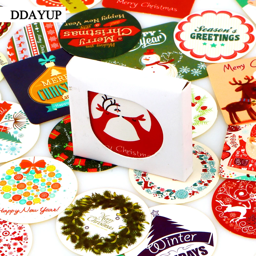 

2pcs Kawaii Diary Stickers Planner Merry Christmas Decorative Scrapbooking Diary Album Label Sticker DIY Stationery