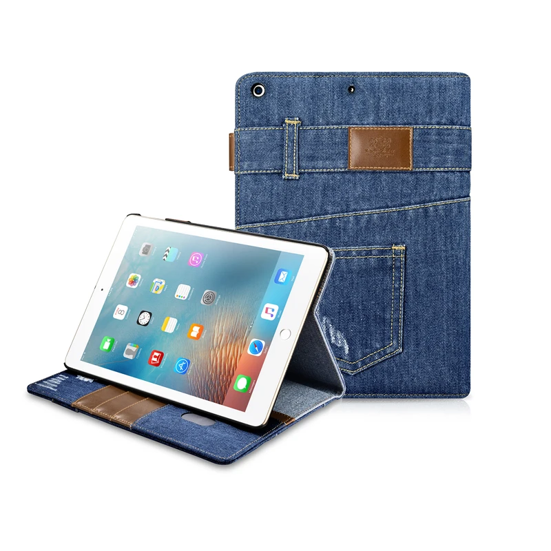 Причинно пояс Джинсы кожаный чехол для iPad 9 7 дюймов 2017 бумажник противоударный