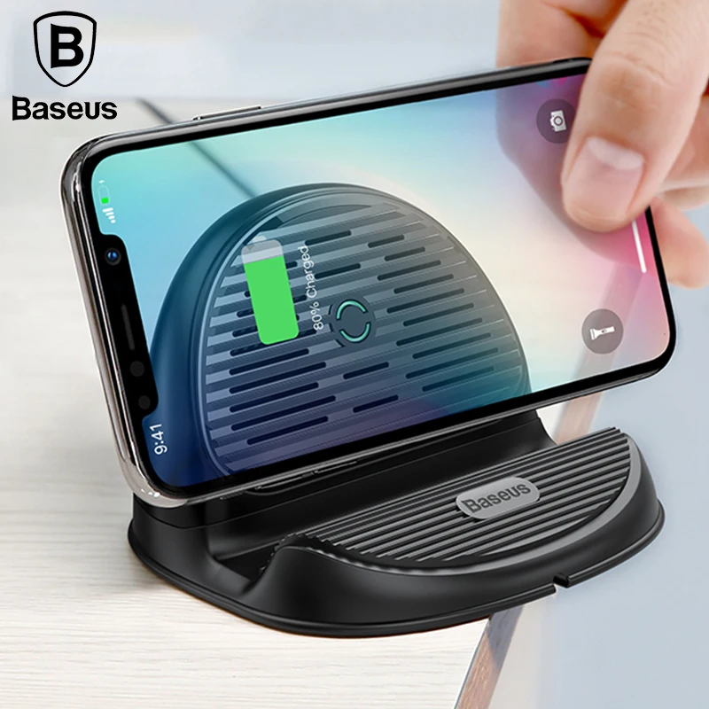 

Baseus Desktop QI Wireless Charger 10W Radiating Fan Wireless Fast charging charger for iPhone X 8 Samsung S9 OnePlus 6 Xiaomi