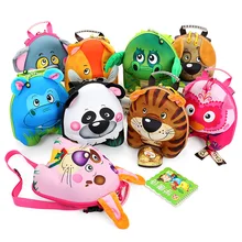 2016 New Pressure Shell Shoulders Backpack 3D Cartoon Child Cute Animal Kindergarten Baby Bag Environmental Protection