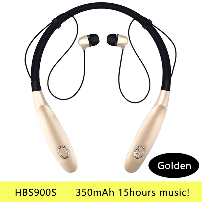 Bluetooth наушники беспроводные наушники для бега спорт бас звук беспроводные наушники с микрофоном для Iphone Xiaomi наушники - Цвет: golden 900s