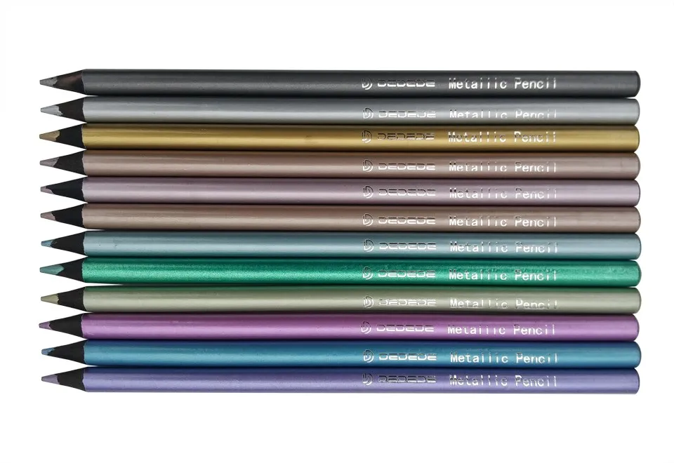12 Metallic Colored Pencils-2