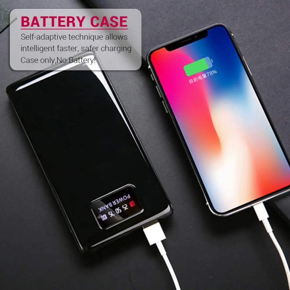 

C9 Free Welding Power Bank Shell LCD Screen Power Bank Charger Module DIY Kits Powered By 6x 18650 Battery Without battery
