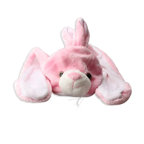 Милые Мультяшные Животные медведь панда мультфильм дети взрослые шапки уши плюшевая теплая шапка наушник шарф перчатки FS99 - Цвет: Pink rabbit