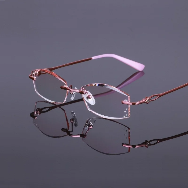 Fertig Trend Red Weibliche golden pink 138 Neue Gläser Super Rezept Titan Lesen Rahmen Trimmen Frauen Lentes Dame 52 17 purple Paxw44