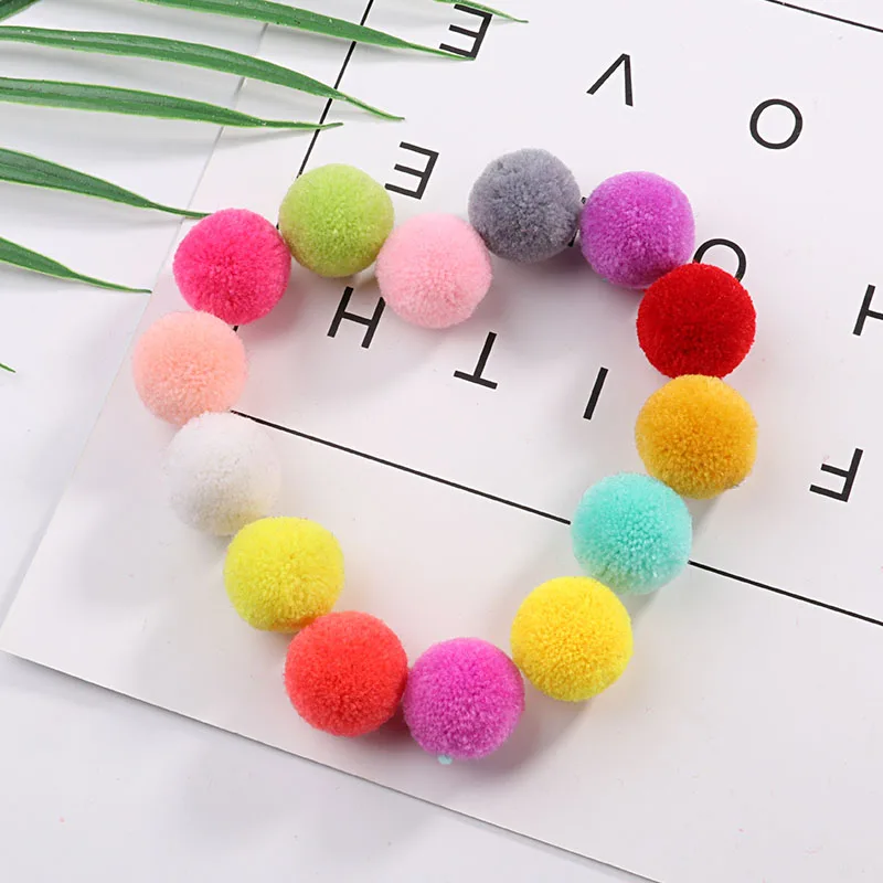 

30pcs/Lot Dia 25mm Colorful Cashmere Pompoms Fur Craft DIY Soft Pom Poms For Earrings/Hair Decoration,Sewing On Cloth Material