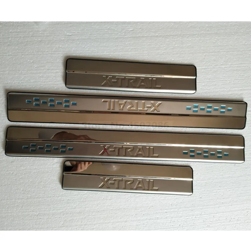 

For Car Styling Nissan X Trail T32 Stainless Door Sill Scuff Plate Guards Door Sills Protectors Accessories Sticker 2014-2018