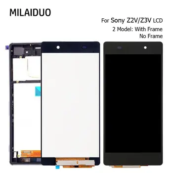 

LCD Display For Sony Xperia Z2V Z3V D6708 Touch Screen Digitizer Assembly Replacement Parts Black With Frame 5.2" 100% Tested