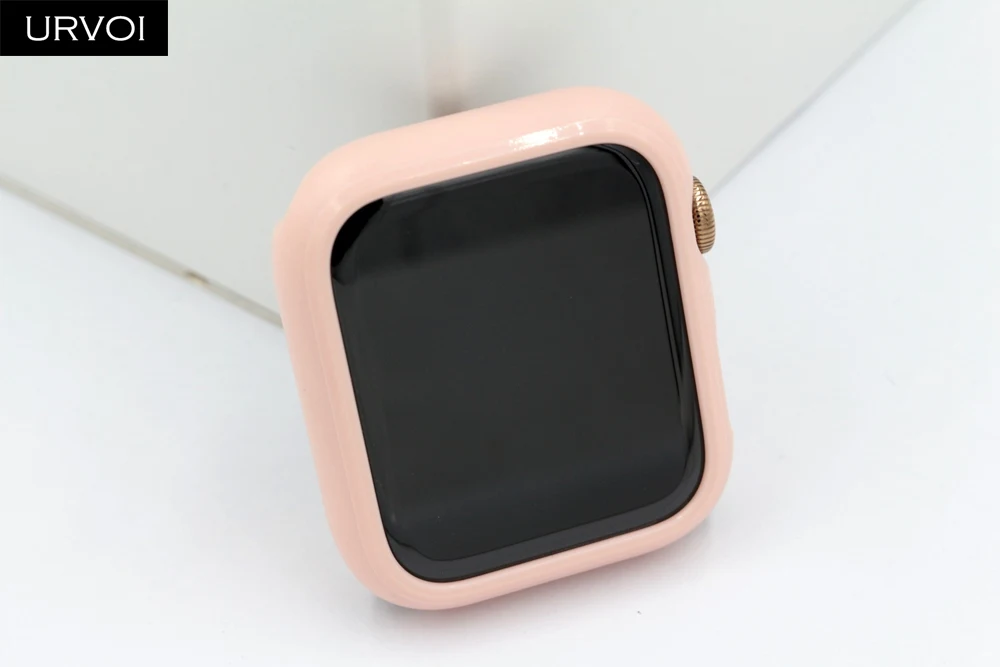 URVOI PC чехол для Apple Watch series 5 4 пластиковый бампер жесткая рамка чехол для iWatch 40 44 мм тонкий ультра-тонкий чехол ремешок