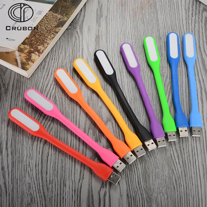Crubon SilicaGel мини-лампа для книг Гибкая USB Светодиодная лампа портативная супер