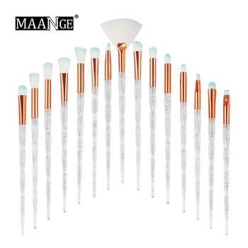 

New 15Pcs Makeup Brushes Set Women Foundation Powder Eyeshadow Contour Beauty Cosmetic Colorful for Make Up Tool Kit Maquiagem
