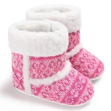 Зимняя теплая детская зимняя обувь с мягкой подошвой для новорожденных девочек Нескользящие зимние сапоги детские зимние сапоги рождественские подарки
