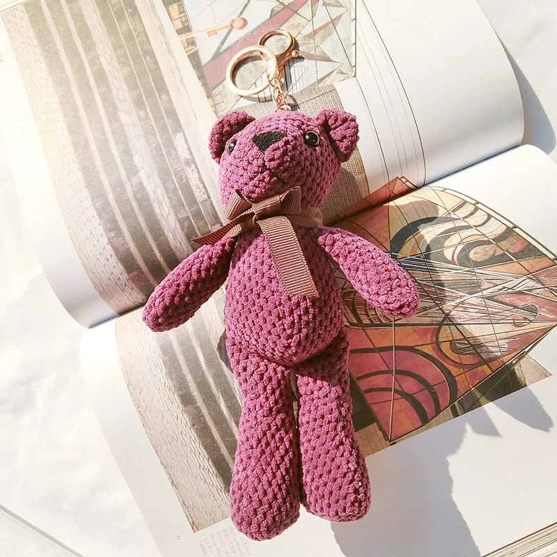 Sweety Cute Teddy Bear Bag Accessory Girl Adorable Plush doll Key Chain