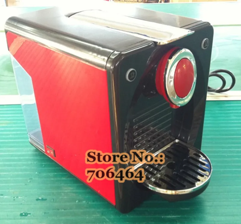 Красная полуавтоматическая машина для кофе капсулы NEspresso невыгодная цена