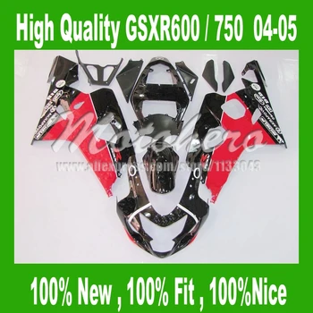 

Freecustom Fairing kits for SUZUKI GSXR 600 K4 GSX-R600 GSX-R750 04 05 red black GSXR600 04 05 GSXR 750 K4 04 05 fairings #2bs2