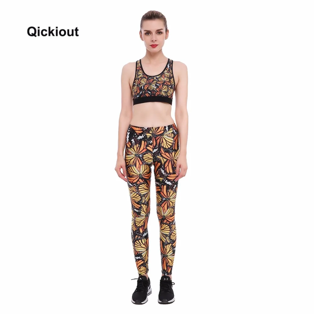 Qickitout бюстгальтер Леггинсы для женщин комплект Фитнес Повседневное скидки быстросохнущие брюки Для женщин Основные спортивной одежды