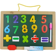 Настенная магнитная доска для рисования, деревянные игрушки для детей в пазле, Обучающие игрушки, Двухсторонняя доска для письма, доска для доски