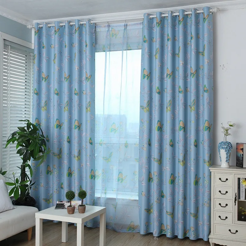 Boos worden opleiding Nadeel Pastorale Schaduwdoek Gordijnen Roze Vlinder Gordijnen Voor Prinses  Slaapkamer Blauwe Gordijnen Voor Woonkamer Gratis Verzending|curtain  awning|curtain sensorcurtains for large picture window - AliExpress