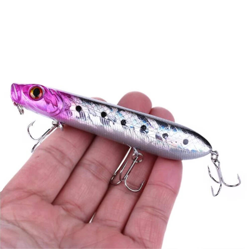 

1Pcs Fishing Lures Popper Wobblers 10.5cm 15.7g Isca Artificial Hard Bait topwater fishing tackle With 3 Hooks For Trolling Lure