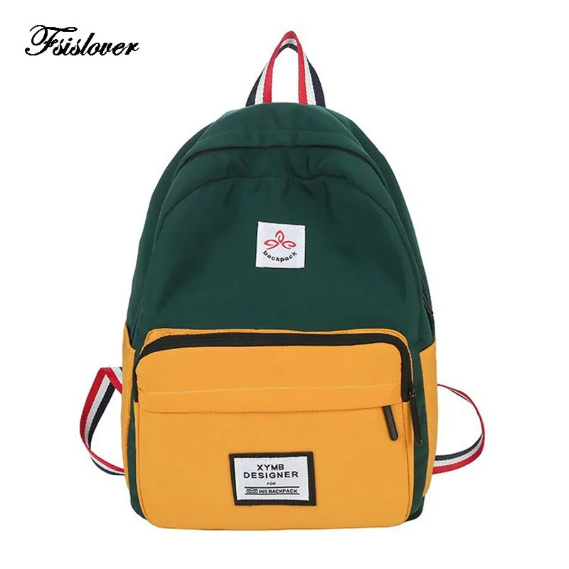 

Women Canvas Backpack Solid Casual School Bag for Teenagers Boys Backpack Korean Preppy Style Rucksack Mochilas Feminina