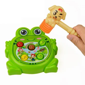 

1 Set New Funny Frog Electric Music Playing Hamster Game Machine for Pocket Mole Electronic Plastic Kids Electric Pet Game Toy