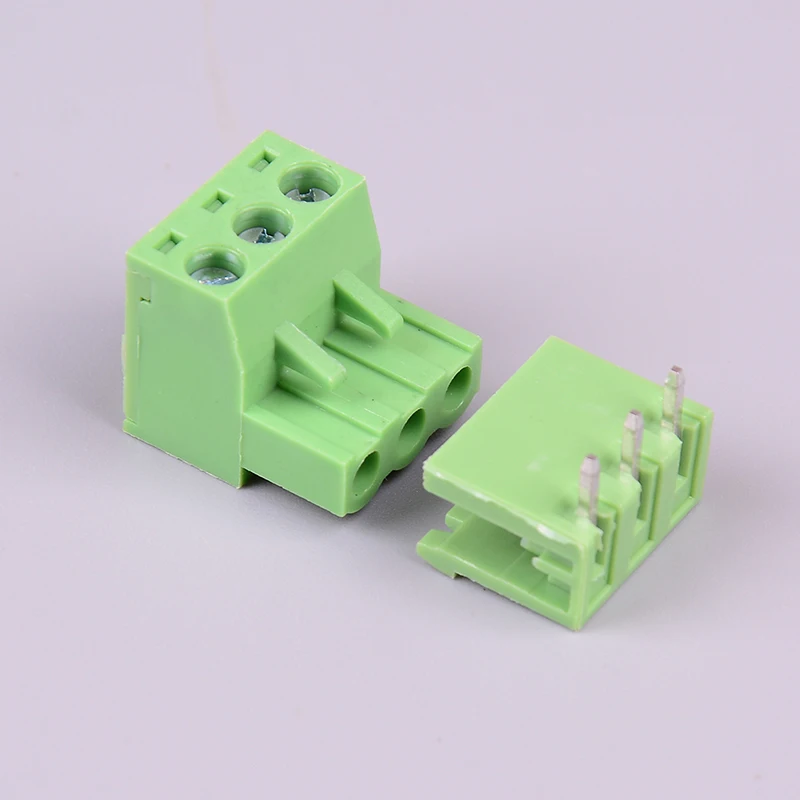 10Pcs KF2EDGK KF-3P 3PIN Right Angle Plug-in Terminal Connector 5.08mm Pitch
