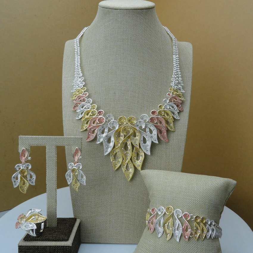 

YUMINGLAI 2019 New Arrival Zinc Alloy Rhinestone Ladies Costume Jewelry Set FHK6487