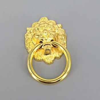 

10pcs Golden color Cabinet Lion head Knobs Decorative Handles Furniture Dresser Pulls Cupboard Door Knobs