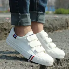 Осенние дышащие мужские парусиновые туфли на липучке в британском стиле Eur35-43