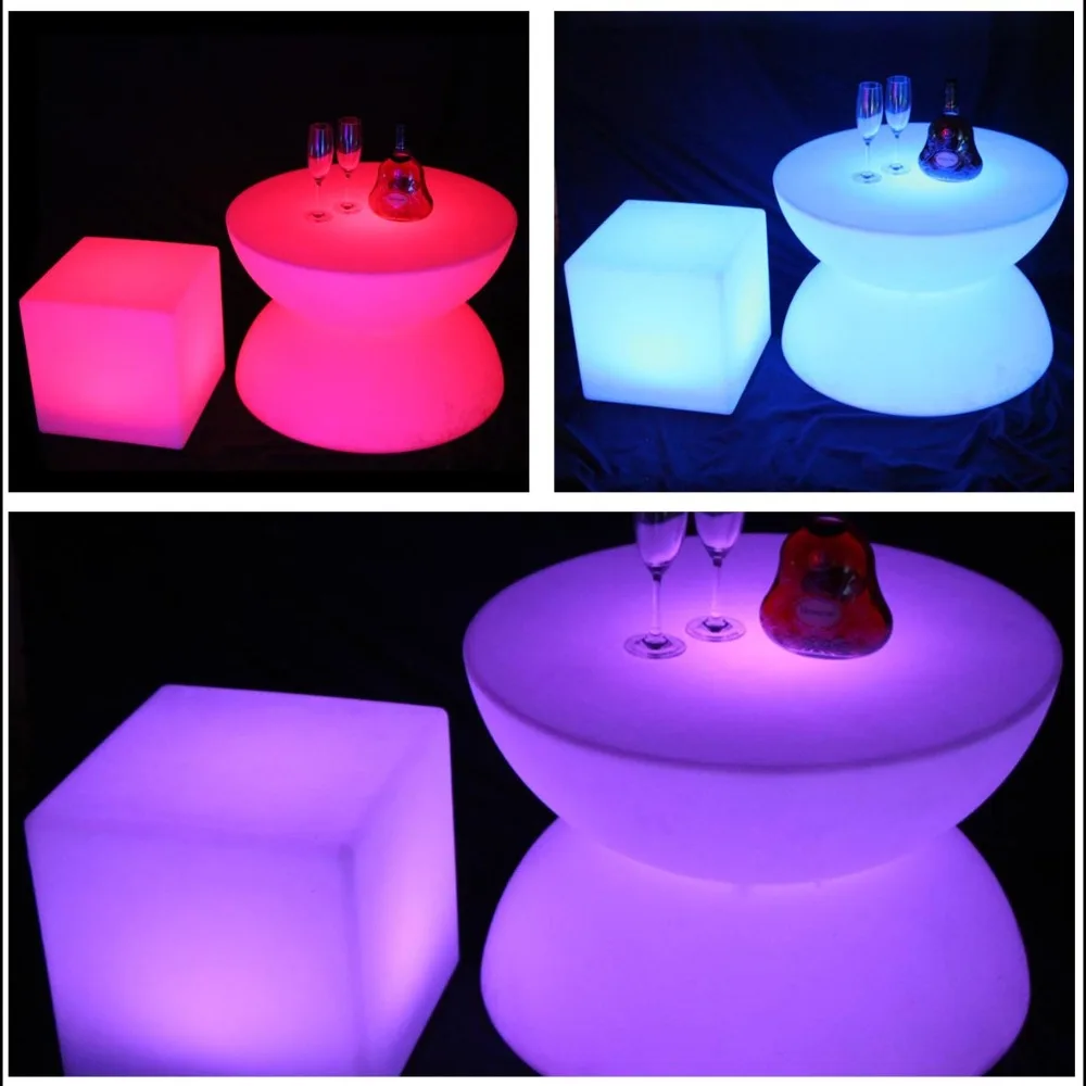 LED glowing table Chair set Bar Furniture Sets SK-LF16B (D66*H44cm) 1pc+4pcs LED Cube Chair D40cm free shipping 1set LED glowing table Chair set Bar Furniture Sets SK-LF16B (D66*H44cm) 1pc+4pcs LED Cube Chair D40cm free shipping 1set