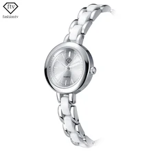 Sizzling Sale FTV Silver Imitated Ceramic Bracelet Ladies Watches Gown Girls Watches Authentic Reloj Pulsera Mujer Montre Femme 2017