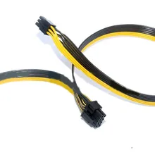 1 шт. 6 pin поворот на 2 шт. 6+ 2 Pin мощность видеокарты разъем линии 6PIN+ 2PIN Кабель-адаптер 2 шт. 6+ 2pin линия видеокарты