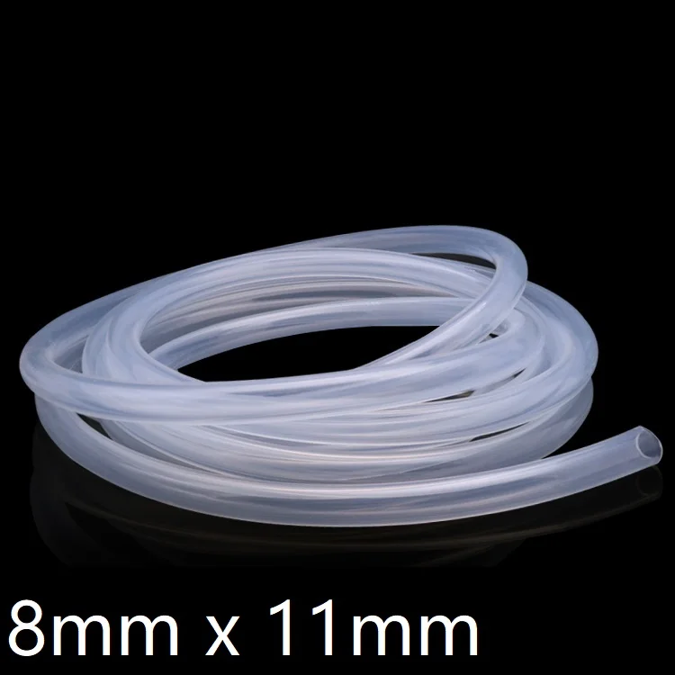 

Transparent Flexible Silicone Tube ID 8mm x 11mm OD Food Grade Non-toxic Drink Water Rubber Hose Milk Beer Soft Pipe Connect