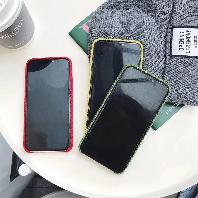 LUDI Vinatge Canvas Cloth Phone Case for iPhone 7 Cases Soft Fabric Texture Solid Color Fundas Capas for iPhone X 6 6S 7 8 Plus 05