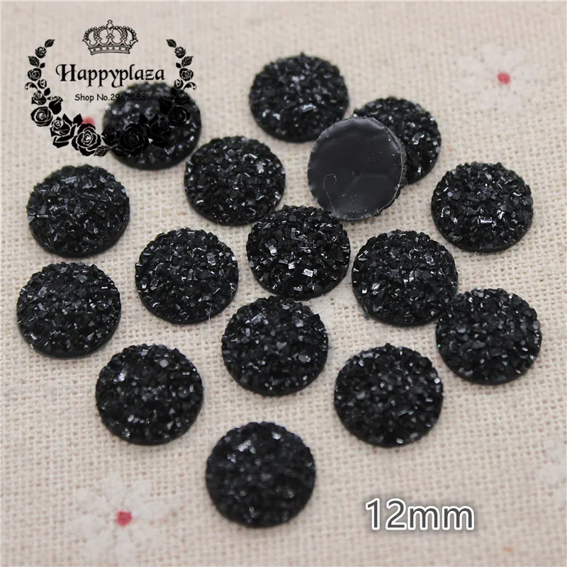 100 шт 12 мм круглые полимерные блестящие AB Druzy каменные поверхностные Стразы с плоским основанием Кабошон DIY декоративные аксессуары для скрапбукинга