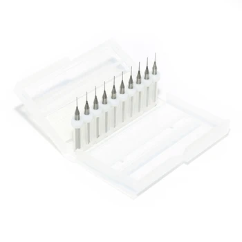 

10Pcs 0.4mm Import Carbide PCB Drill Bits, Print Circuit Board Mini CNC Drilling Bit Set, Woodworking Tools