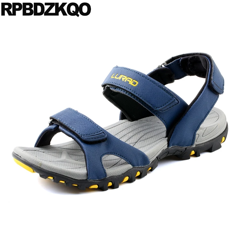 

Water 2018 Shoes Sneakers Beach Italian Outdoor Blue Waterproof Black Men Sandals Leather Summer Sport Breathable Famous Brand