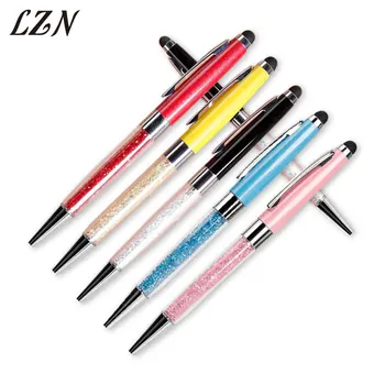 

LZN Newest Fashion Creative Stylus Touch Screen Crystal Ballpoint Metal Pen for Office & School Writing Stationery Free Shipping