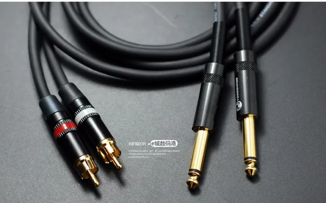 X1012-3M - 2 Jack(M) 6.35 Mono / 2 RCA(M) Câble X-tone