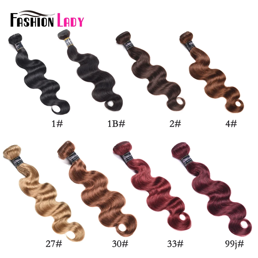 Fashion Lady Pre-Colored Peruvian Hair 3/4 Bundles Human Hair Body Wave Bundles 27# Dark Blonde Non-remy Extension