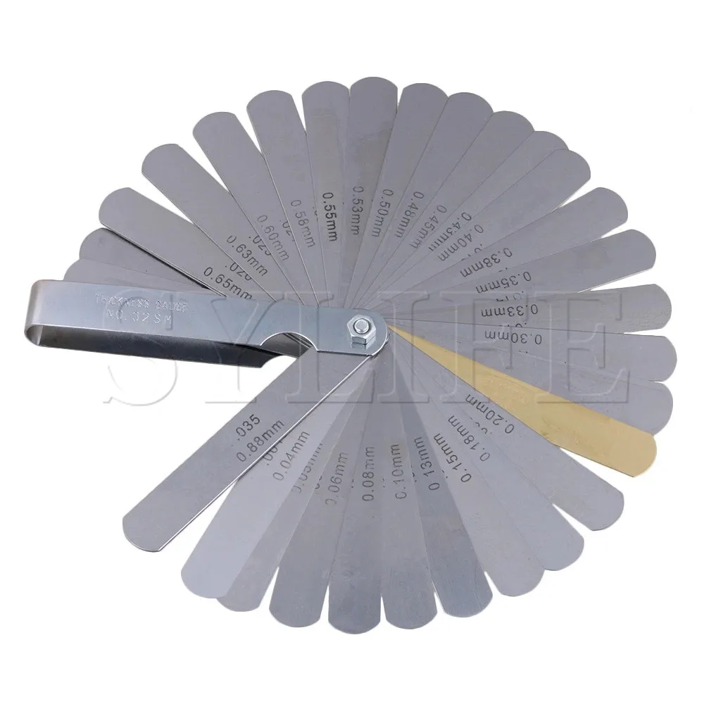 Guitar Luthier Feeler Gauge 32 Blade Metric & Imperial Measurement Tool